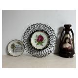 Vintage Vase, Mini Japanese Wire Plate&Other Plate