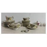 Vintage Mini Plates, Cream, Sugar Set & Cups