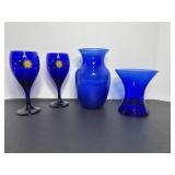 Cobalt Blue Vases & Stemware