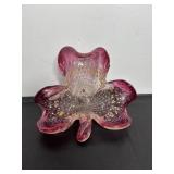 Murano Pink Glass Clover