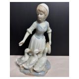 Vintage Duncan Royale Porcelain Girl & Ducks