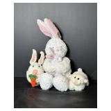 6"H Crocheted Bunny, Plush Bunny & Lamb