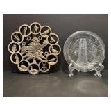 Silver Plate 12 Days of Christmas Trivet & Plate