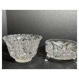 Leaded Crystal Bowls 8" & 9" Dia
