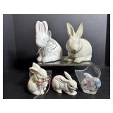 Dept 56 Paper Mache 7", 4" Glass & Misc