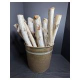 Bucket of Birch Wood 14" Dia