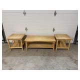 40.5"x20"x17"Coffee Table & 20"x20"x19"End Tables