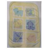 Baby Blankets Blue 4"x28 & Yellow 29.5"x45"