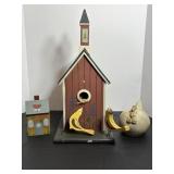 9"x13"x21"H Bird House & Misc