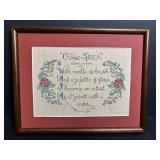 14"x11" Cross Stitch Sampler