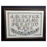 15"x11" Cross Stitch Sampler