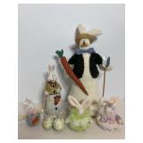 18" Stuffed Bunny & Easter Decor