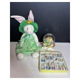 Snow Music Globe, 17" Bunny & Misc