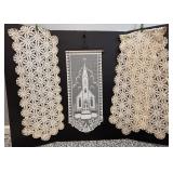 Vintage Doilies 12"x35" & 12"x66" & Wall Hanging