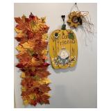 Welcome Friends Sign & Fall Decor