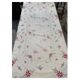 Cotton Cross Stitch Tablecloth 65"x100"