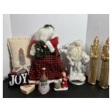 11"H Santa Tree Topper Pillow & Figurines