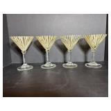Smokey Stripe Martini Glasses
