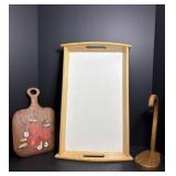 Tray, Painted Cutting Board & Banana Stand