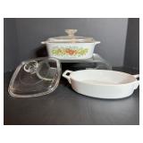 Corningware 8"x8" Square & Oval  Dishes