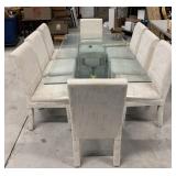 Glass Table & 8 Chairs have stains 72"x42"x29"