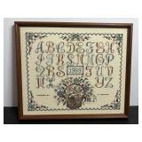 Vintage Cross Stitch 13"x11"