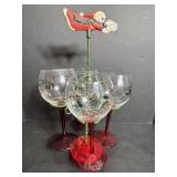 Winterberry Goblets & Stand