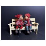 Carl Larsson Winter Boy & Girl Norway 5"H