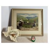 Western Cjowboy Framed Print 17"W X 15"H..