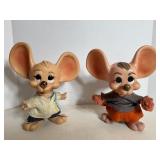 Vintage Big Ear Mouse Plastic Figurines