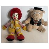 Ronald McDonald Doll and Harley Davidson Pig