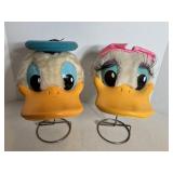 Vintage Donald Duck & Daisy Duck Caps Beak is