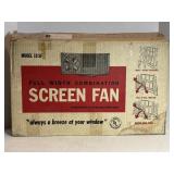 Vintage screen fan in box