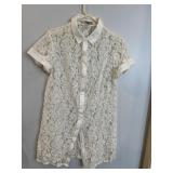 Forever 21 size M lace shirt total length 34"