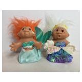 2005 DAM Troll dolls Mermaid & fairy