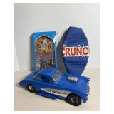 Vtg Nestle Crunch basketball, Corvette plastic &..