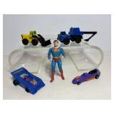 Vtg Superman figure & Tonka Toys & misc