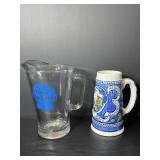 Pabst Pitcher & Old Style Beer Stein