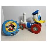 Vtg Donald Duck pull toy & Mickey Mouse...