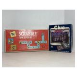 Vintage Scrabble Jr & Clue VCR Mystery Games