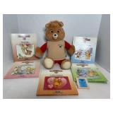 Teddy Ruxpin Plush Talking Doll Cassette & 5 Books