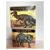 AMT Ertl T Rex & Triceratops Model Kits Sealed