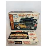 AMT Model T Ford missing parts &63 Corvette 291-29
