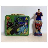 Green Hornet Tin Lunchbox & Superman Dispenser