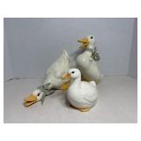 Vintage Cermic Ducks 8.5', 6', 4.5'H