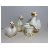 Vintage Ceramic Ducks 8', 6.5' & 5'H