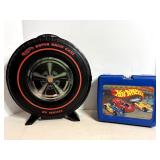 Hot Wheels Lunch Box with Thermos & Car Case