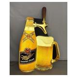Vintage Miller Genuine Draft Lighted Sign 25'x41'H
