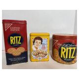 Vintage Ritz & Nestle Tollhouse Tins
