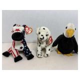 3 Beanie babies